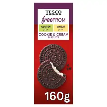 Tesco Tesco Free From Cookies & Cream Biscuits 160G offer