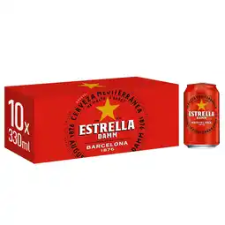Tesco Estrella Damm Lager Beer 10 x 330ml offer
