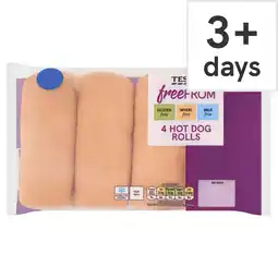 Tesco Tesco Free From Hot Dog Rolls 4 pack offer