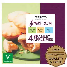 Tesco Tesco Free From Bramley Apple Pies 4 Pack offer