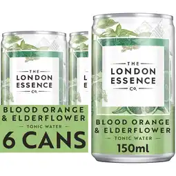 Tesco London Essence Orange & Elderflower Tonic Water Cans 6x150ml offer