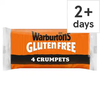 Tesco Warburtons Gluten Free Crumpets 4 Pack offer