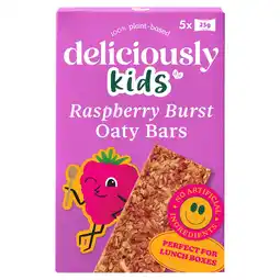 Tesco Deliciously Kids Raspberry Burst Oaty Bars 5 x 25g offer