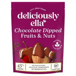 Tesco Deliciously Ella Chocolate Dipped Fruit And Nuts 90g offer