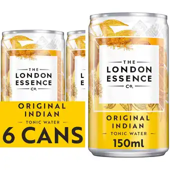Tesco London Essence Original Indian Tonic Water Cans 6x150ml offer