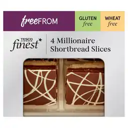 Tesco Tesco Finest Free From Millionaire Shortbread Slices 4 Pack offer