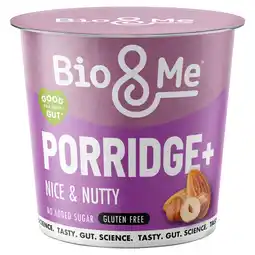 Tesco Bio & Me Gluten Free Porridge Nice & Nutty 58g offer