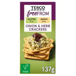 Tesco Tesco Free from Onion and Herb Crackers 137g offer