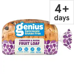 Tesco Genius Gluten Free Cinnamon & Raisin Spicy Loaf 400g offer