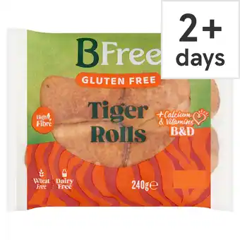 Tesco BFree Gluten Free Tiger Rolls 4 Pack 60g offer