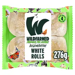 Tesco Wildfarmed 4 White Bread Rolls 276g offer
