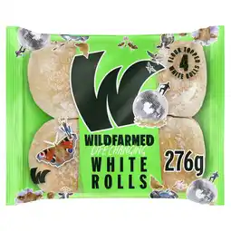 Tesco Wildfarmed 4 White Bread Rolls 276g offer