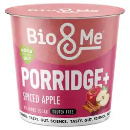Tesco Bio&Me Gluten Free Porridge - Spiced Apple 58g offer