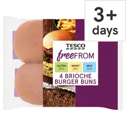 Tesco Tesco Free From Brioche Burger Buns 4 pack offer