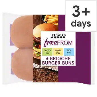 Tesco Tesco Free From Brioche Burger Buns 4 pack offer