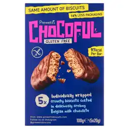 Tesco Prewett's Gluten Free Milk Chocolate Chocoful Biscuits 5 Pack 100g offer