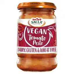 Tesco Sacla Tomato Pesto Gluten Free 190G offer