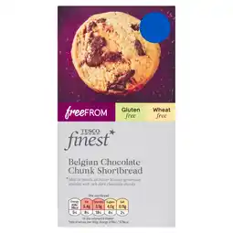 Tesco Tesco Finest Free From Belgian Chocolate Chunk Shortbread 150g offer