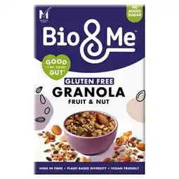 Tesco Bio&Me Gluten Free Granola - Fruit & Nut 350g offer