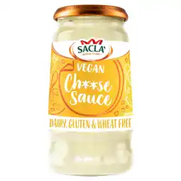 Tesco Sacla Vegan Cheese Flavoured White Sauce With Soya 350G offer