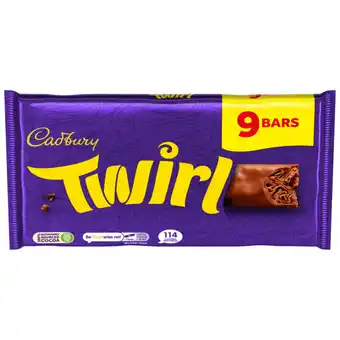 Asda Cadbury Twirl Bars 9 x 21.5g (193.5g) offer
