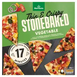 Morrisons Morrisons Thin & Crispy Stonebaked Vegetable Pizza 380g offer