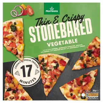Morrisons Morrisons Thin & Crispy Stonebaked Vegetable Pizza 380g offer