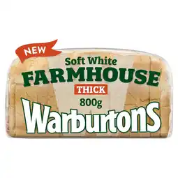 Morrisons Warburtons Farmhouse Soft White Thick 800g offer