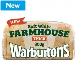 Morrisons Warburtons Farmhouse Soft White Thick 800g offer