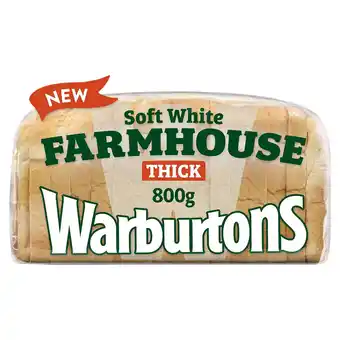 Morrisons Warburtons Farmhouse Soft White Thick 800g offer