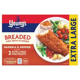 Morrisons Young's 2 Extra Large Pepper & Paprika Fish Fillets 300g offer
