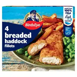 Morrisons Birds Eye 4 Large Breaded Haddock Fillets 400g offer