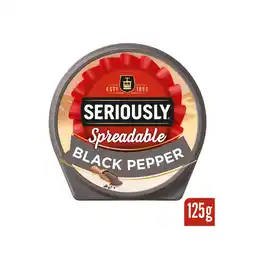 Morrisons Seriously Spreadable Black Pepper Cheese Spread 125g offer