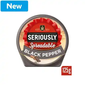 Morrisons Seriously Spreadable Black Pepper Cheese Spread 125g offer