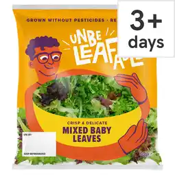 Tesco Unbeleafable Mixed Baby Leaves 80g offer