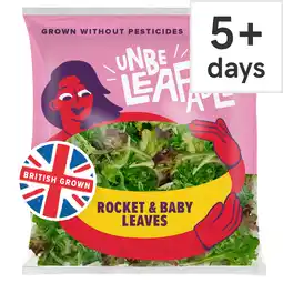 Tesco Unbeleafable Rocket & Baby Leaves 80g offer