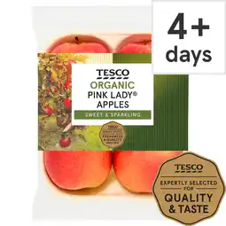 Tesco Tesco Organic Pink Lady Apples Approx 4 offer