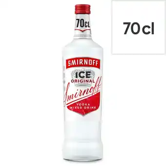 Tesco Smirnoff Ice Vodka Mixed Drink Bottle 4% Vol 70cl offer