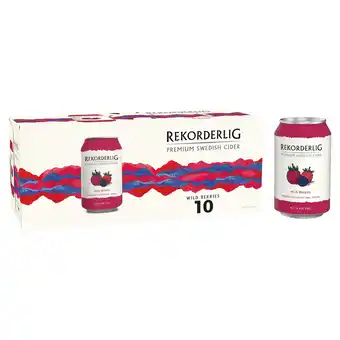 Tesco Rekorderlig Wild Berries Premium Fruit Cider Can 10 x 330ml offer