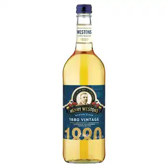 Tesco Henry Westons Medium 1880 Vintage Cider 750ml offer