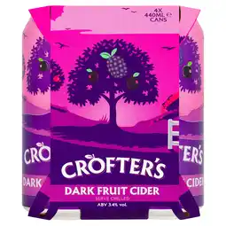 Tesco Crofter's Dark Fruit Cider 4 x 440ml offer