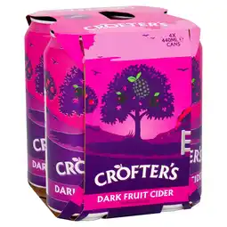 Tesco Crofter's Dark Fruit Cider 4 x 440ml offer