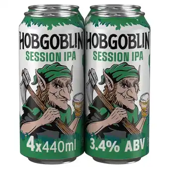 Tesco Hobgoblin Session IPA Ale Beer 4 x 440ml offer