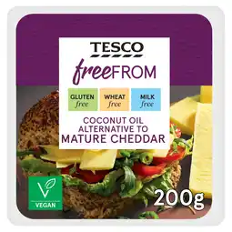 Tesco Tesco Free From Coconut Oil Alternative to Mature Cheddar 200g offer