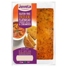 Tesco Juvela Gluten Free Indian Flatbread Tandoori Masala & Coriander 225g offer