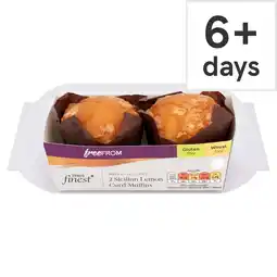 Tesco Tesco Finest Free From Sicilian Lemon Curd Muffins 2 Pack offer