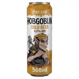 Tesco Hobgoblin Gold Ale Beer Can 568ml offer