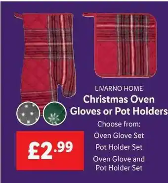 Lidl Livarno Home Christmas Oven Gloves Or Pot Holders offer