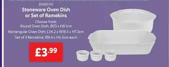 Lidl Ernesto Stoneware Oven Dish Or Set Of Ramekins offer