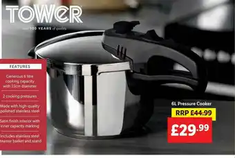Lidl Tower 6l Pressuire Cooker offer
